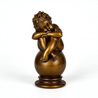 Napping Cherub Statue - 17-inch — Bronze finish