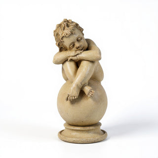 Napping Cherub Statue - 17-inch — Dusted Sand finish