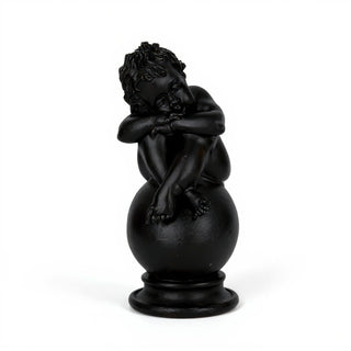 Napping Cherub Statue - 17-inch — Iron finish