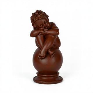 Napping Cherub Statue - 17-inch — Rust finish