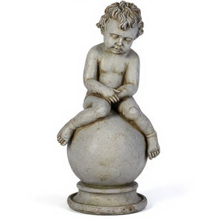 Sleeping Cherub Statue - 18-inch — Antique Stone finish