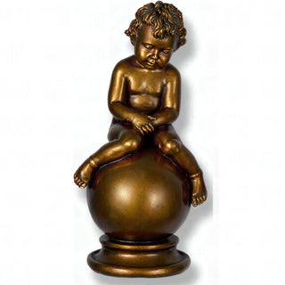 Sleeping Cherub Statue - 18-inch — Bronze finish