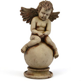 Sleepy Angel with Wings Statue - 19-inch — Gothic Stone finish