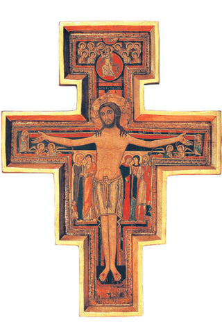 San Damiano Cross Raised Frame 29"