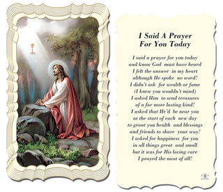 50-Pack - I Said A Prayer For You Today Holy Card