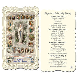 50-Pack - Mysteries Of The Holy Rosary Holy Card