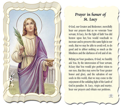 50-Pack - St. Lucy Holy Card