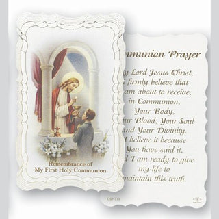 50-Pack - Communion Boy Holy Card