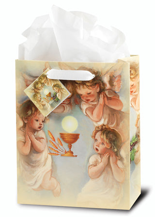 Communion Angels Small Gift Bag with Tissue