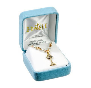 7/8-inch Gold Over Sterling Silver Crucifix | 18-inch Chain