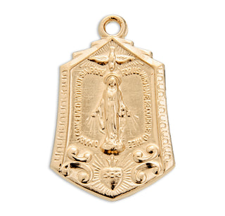 Gold over Sterling Silver Miraculous Medal