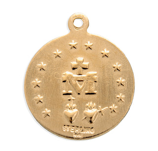 Gold Over Sterling Silver Round Miraculous Medal