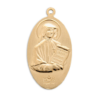 Gold Over Sterling Silver DiVine Mercy Medal