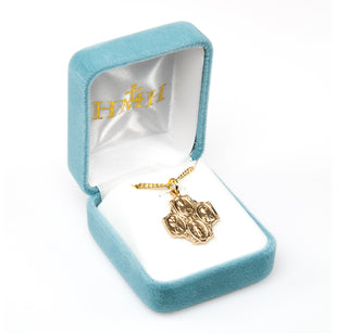 Gold Over Sterling Silver 4 Way Medal