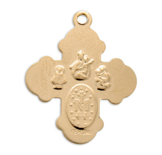 Gold over Sterling Silver 4-Way Medal