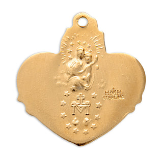 Gold over Sterling Silver 4 Way Medal