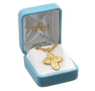 Gold over Sterling Silver 4-Way Medal