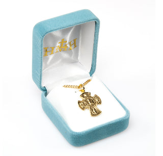 Gold over Sterling Silver 4-Way Medal