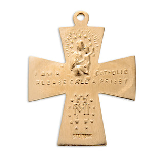 Gold over Sterling Silver 4-Way Medal