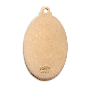 Gold over Sterling Silver Oval St. Christopher Medal