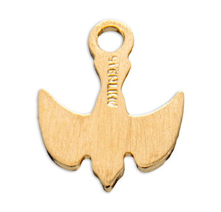 7/16-inch Gold Over Sterling Silver Holy Spirit Medal with 16-inch Chain