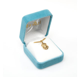 Gold over Sterling Silver Badge Shaped St. Michael Medal