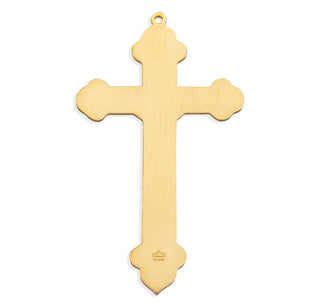 Gold Over Sterling Silver Fancy Crucifix with Vine Patterns