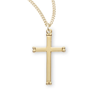 1 1 8 Inch Gold Over Sterling Silver Cross With 18 Inch Chain 1