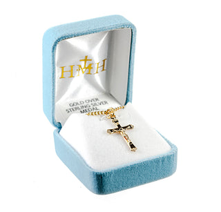 Gold Over Sterling Silver Crucifix