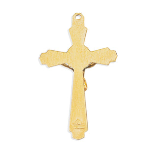 1-inch Gold Over Sterling Silver Crucifix with 18-inch Chain