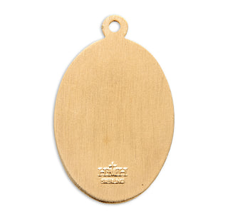 Patron Saint Michael Gold Over Sterling Silver Oval Medal