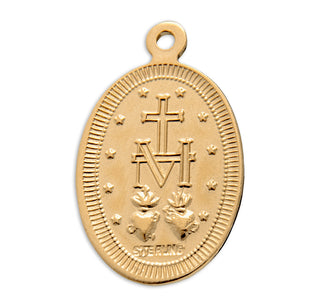 Gold over Sterling Silver Miraculous Medal