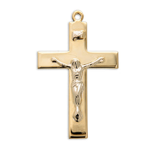 Gold Over Sterling Silver Two Toned Crucifix