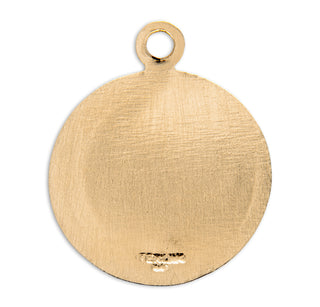 Gold over Sterling Silver Round Shaped St. Michael Medal