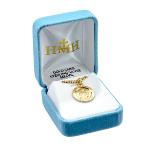Gold Over Sterling Silver St. Francis Medal