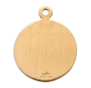 Gold over Sterling Silver Round Shaped St. Gerard Medal