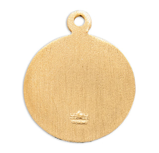 Gold over Sterling Silver Round Shaped St. Jude Medal