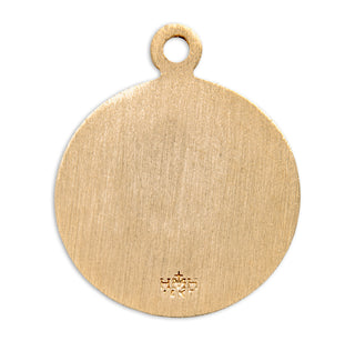 Gold Over Sterling Silver Round St. Michael Medal