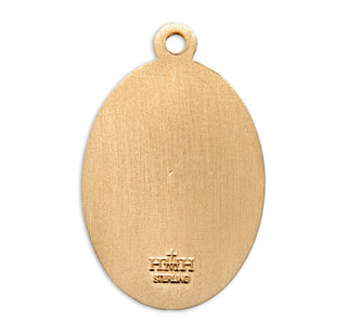 Gold over Sterling Silver Oval St. Christopher Medal