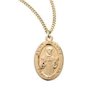 Gold Over Sterling Silver St Francis Medal 2