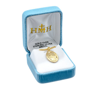 Gold Over Sterling Silver St. Francis Medal