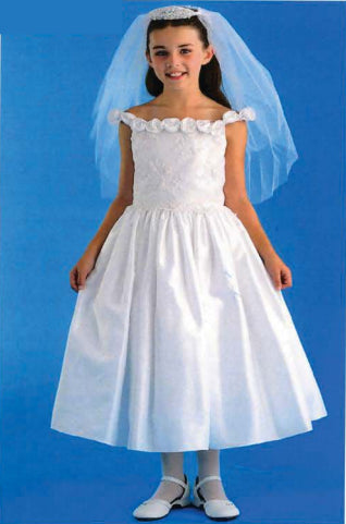 PRICE REDUCED! Plus-size Floral First Communion Dress size 16 1/2 Plus