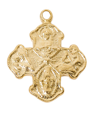 Gold Tone-plated Pewter Four-Way Pendant