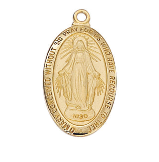 Gold-tone plated Pewter Miraculous Pendant