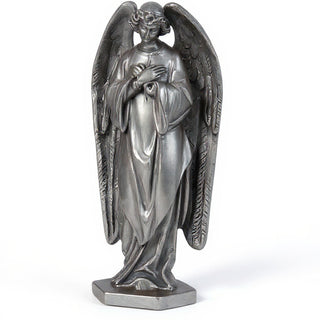 Praying Angel Statue - 18-inch — Aged Silver finish