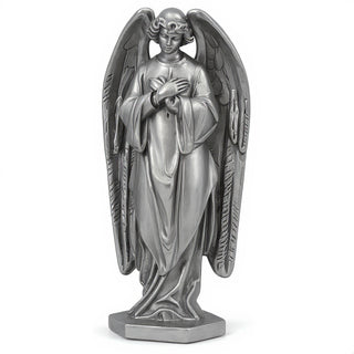 Praying Angel Statue - 18-inch — Antique Silver finish