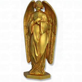Praying Angel Statue - 18-inch — Deep Gold finish