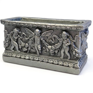 Rectangular Patio Planter — Aged Silver finish