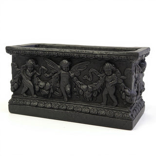 Rectangular Patio Planter — Dusted Black finish