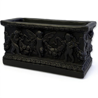 Rectangular Patio Planter — Flat Black finish